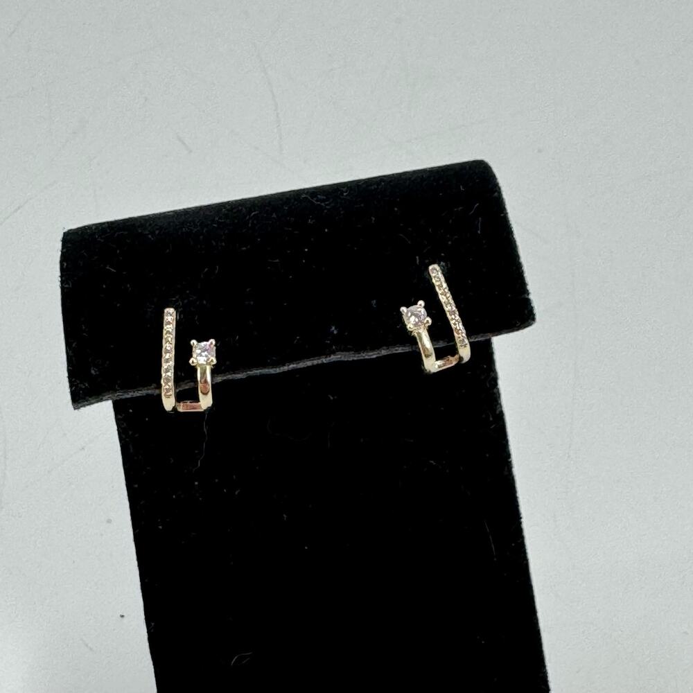 NWOT Gold plated over sterling silver earrings
